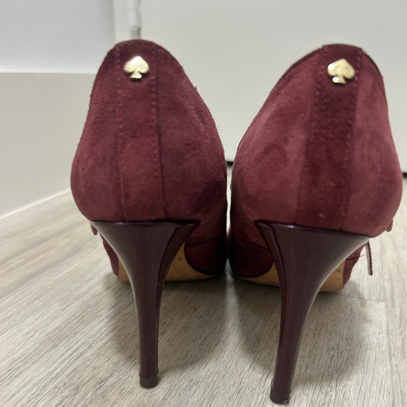 kate spade New York Elpetha Red Chestnut Suede Mary Jane Pumps 6.5M - Picture 3 of 10